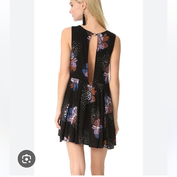 Free People Lovely Day Black Floral Print Dress - Picture 4 of 10